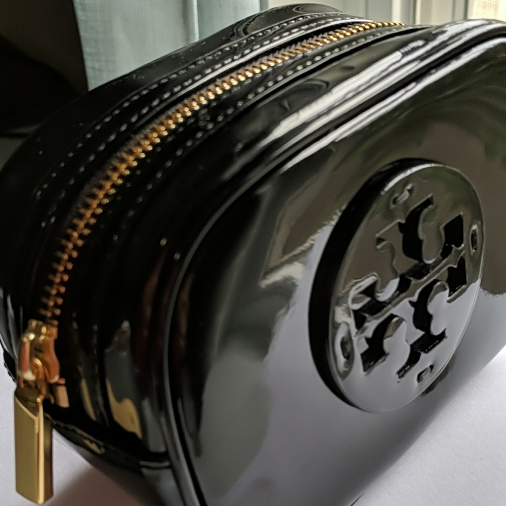 Tory Burch Patent Leather Makeup Bag